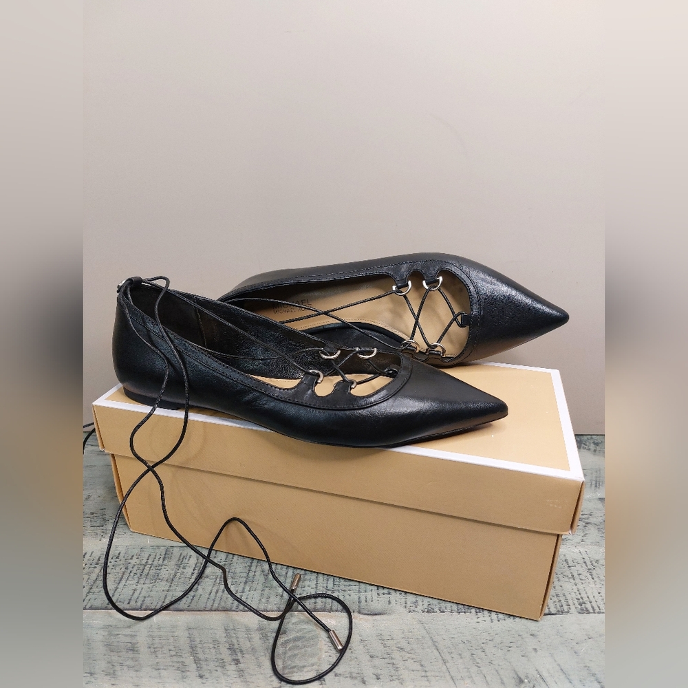 Michael Kors Black Quilted Flats